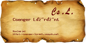 Csenger Lóránt névjegykártya